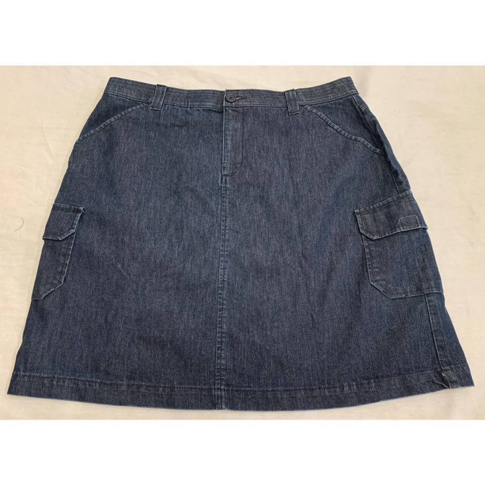 🫐  RIDERS BY LEE WOMENS JEANS CARGO SKIRT SIZE 14. 🫐